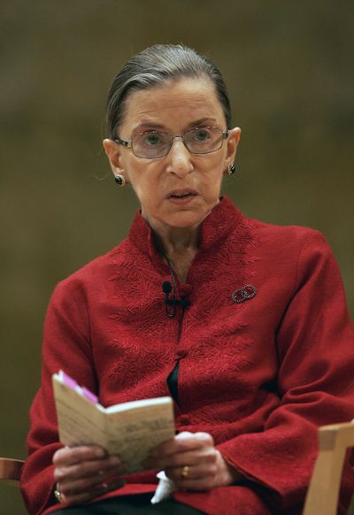 Supreme Court Justice Ruth Bader Ginsburg discusses the Constitution  in October 2008.  (File Associated Press / The Spokesman-Review)