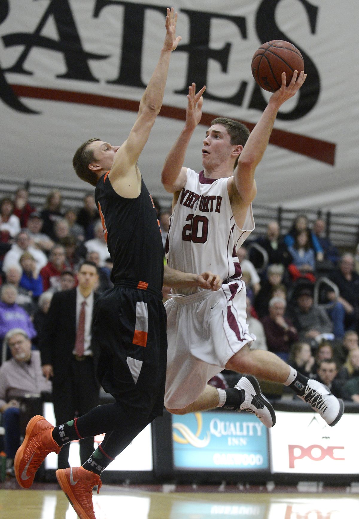 Colton McCargar, right, averages double figures in scoring despite coming off the bench. (Colin Mulvany)