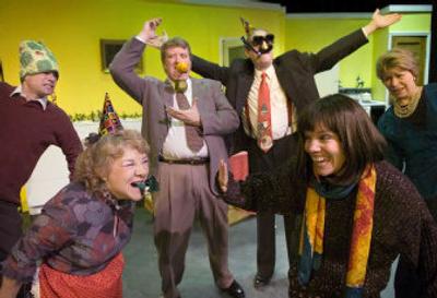 
From left, John Oswald, Kathie Doyle-Lipe, Michael Weaver, Reed McColm, Page Byers and Therese Diekhans in a scene from Actor's Repertory Theatre's 