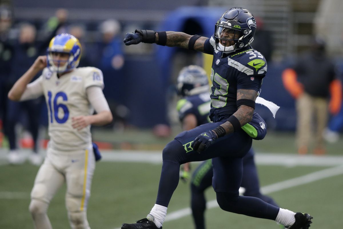 Seattle Seahawks strong safety Jamal Adams reacts to a play against the Los Angeles Rams during the second half of a 20-9 division-clinching victory on Dec. 27 in Seattle.  (Scott Eklund)