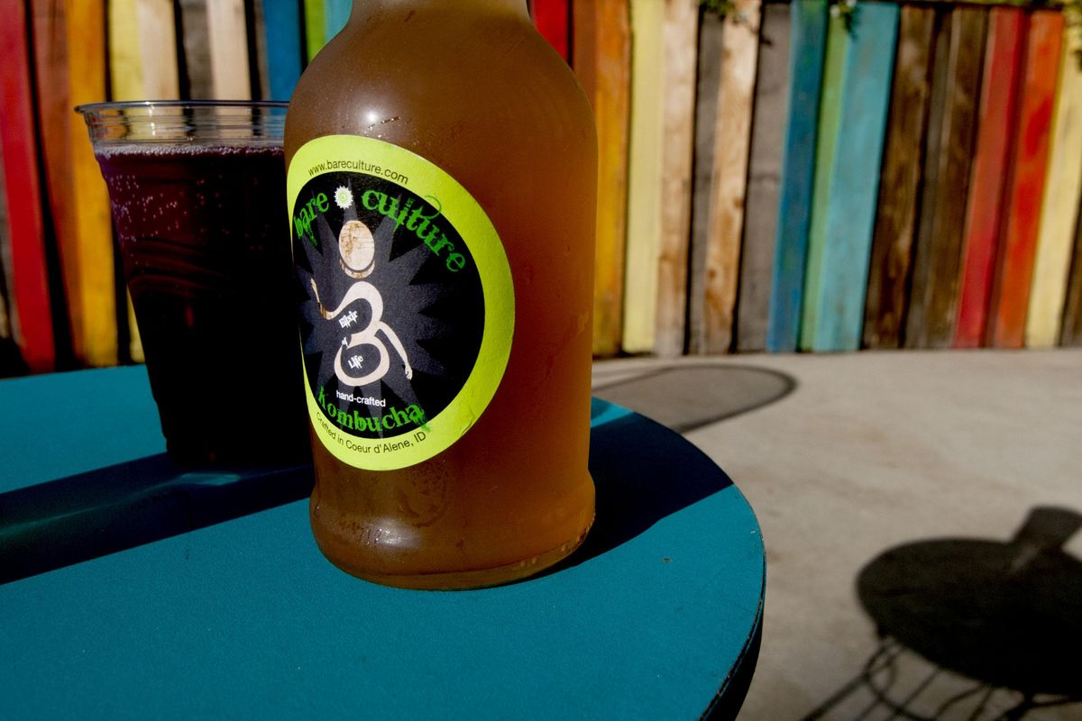 Bare Culture Kombucha is a new business in Coeur d'Alene photographed on Tuesday, Oct. 20, 2015. Kombucha is produced by fermenting tea using a "symbiotic 'colony' of bacteria and yeast". (Kathy Plonka / The Spokesman-Review)
