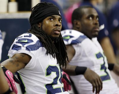 Seahawks cornerback Richard Sherman could be facing a four-game NFL suspension. (Associated Press)