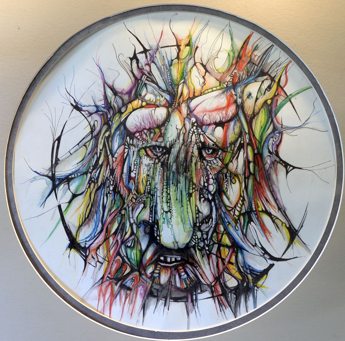 Artist Brad Johnson created this untitled piece which shows his love of color and form and creatively hidden imagery in his abstract expressionism.