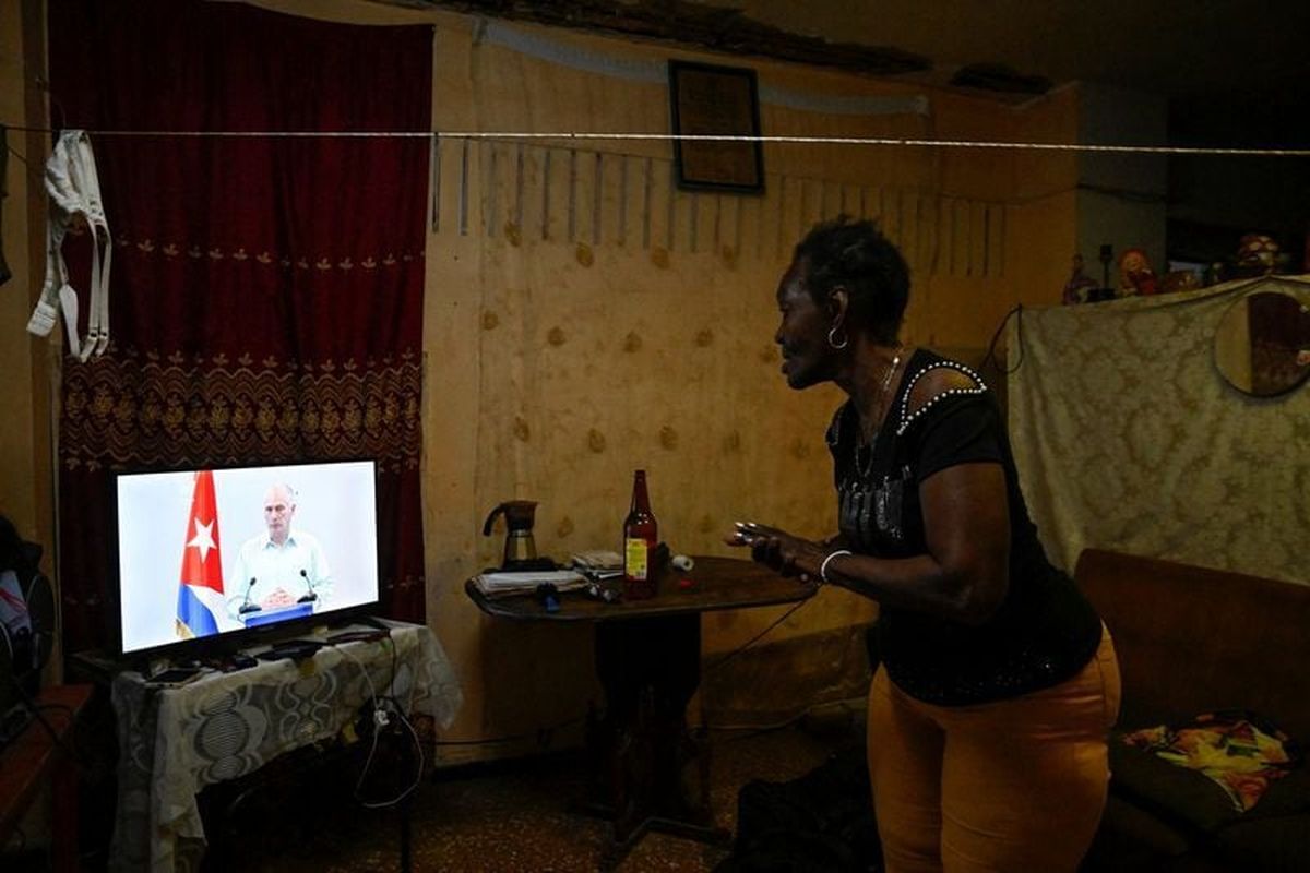 Teresa Rodriguez, 58, looks at Cuba