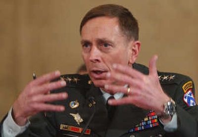 
Lt. Gen. David Petraeus testifies in January  before a Senate  hearing on his nomination to head Multi-National Forces in Iraq. Associated Press
 (Associated Press / The Spokesman-Review)