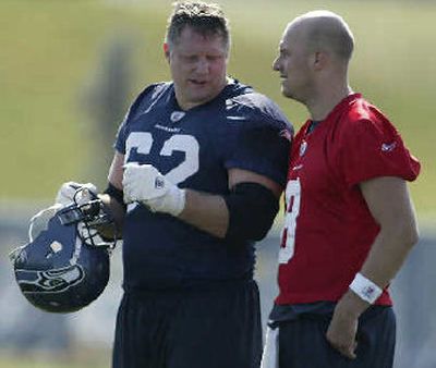 
Guard Chris Gray, left, has made 106 consecutive starts. 
 (Associated Press / The Spokesman-Review)