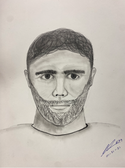 Coeur d’Alene police are distributing a sketch of a suspected sexual assailant in hopes of getting tips from the public, according to a Coeur d’Alene Police news release.  (Coeur d'Alene Police)