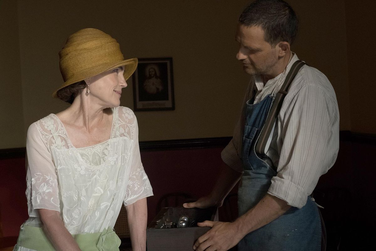 Alongside Geza Rohrig, Elizabeth McGovern is fabulous in her role as the mentor and title character to the young dancer Louise Brooks in “The Chaperone.” (Barry Wetcher / PBS Distribution)
