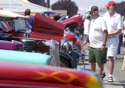 
Spectators checked out the display at the custom car show last year at the Spokane County Fair and Expo Center. 
 (FILE / The Spokesman-Review)