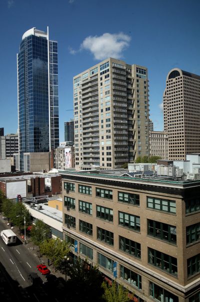 The Fifteen Twenty-one Second Avenue high-rise condo tower is shown in Seattle. Seattle Times (Seattle Times / The Spokesman-Review)
