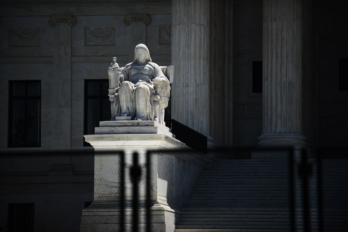 The Supreme Court building in Washington. The court