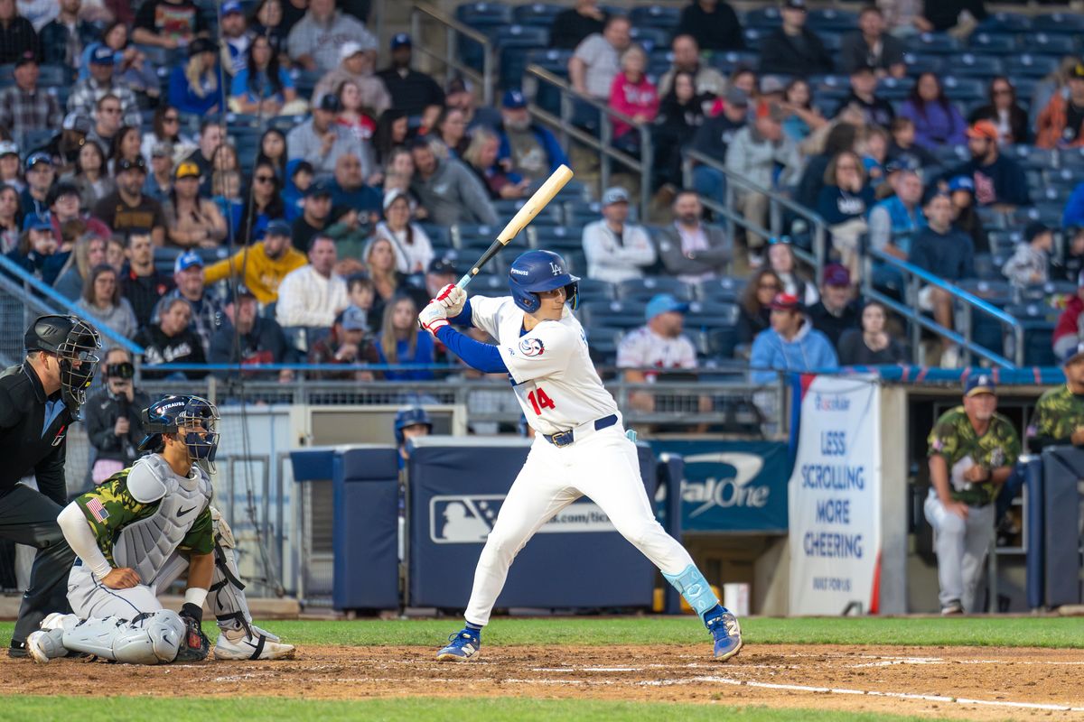 Tulsa Drillers infielder Elijah Hainline awaits a pitch at ONEOK Field on April 4 in Tulsa, Okla.  (Tim Campbell/Tulsa Drillers)