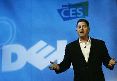 
Michael Dell gives his keynote speech Tuesday.  
 (Associated Press / The Spokesman-Review)