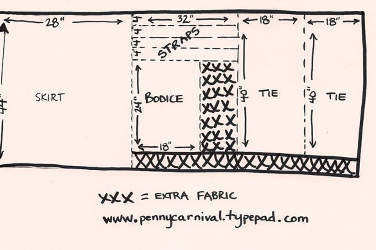 Cut the fabric following the instructions on this diagram. (Megan Cooley)