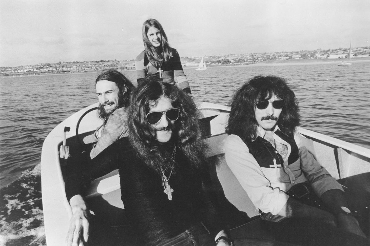 The early members of Black Sabbath, Ozzy Osbourne, Tony Iommi, Geezer Butler and Bill Ward, are pictured in 1970.  (Getty Images)