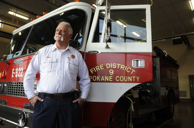 Chief Bob Anderson of Spokane County Fire District 9 has retired after more than 25 years with Spokane County Fire. He’s shown at District 9's Station 2 on Friday. (Jesse Tinsley)