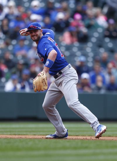 Cubs third baseman Kris Bryant revealed Tuesday that the early signs of pneumonia caused him to miss an entire series last week. (File / Associated Press)
