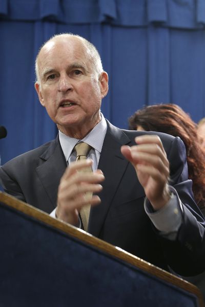 Gov. Jerry Brown discusses a proposal to reduce California's prison population. (Associated Press)