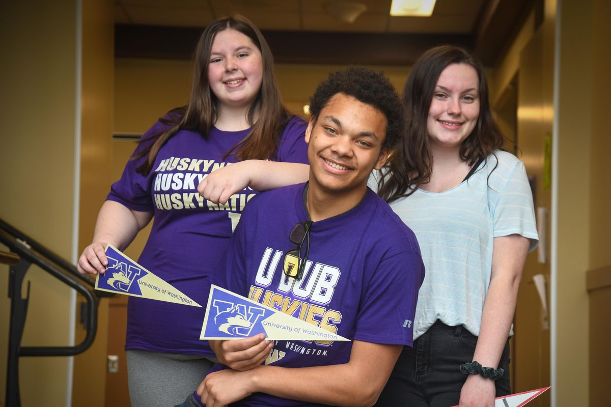 Rogers High School seniors Aleah Davis, Sam Milsap and Alissa Scott are continuing their education at University of Washington and Eastern Washington University. (Dan Pelle / The Spokesman-Review)