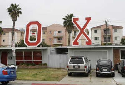 
The Theta Chi fraternity house at San Diego State University was one of nine locations served with drug search warrants in Operation Sudden Fall. Associated Press photos
 (Associated Press photos / The Spokesman-Review)