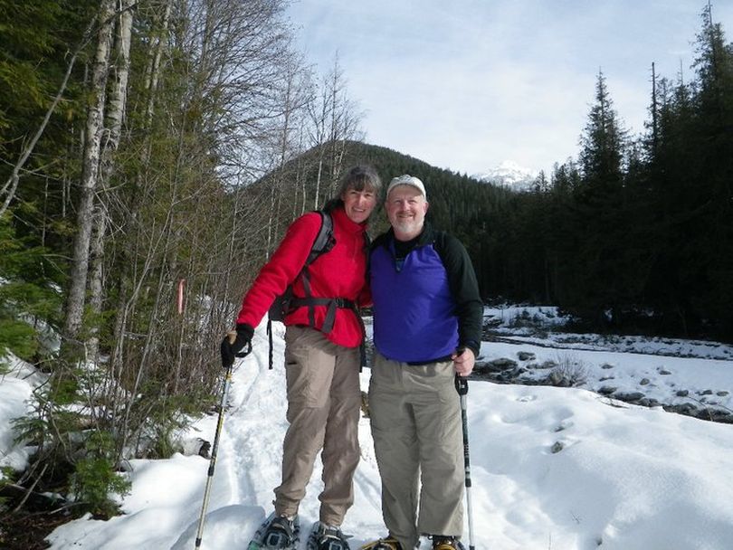 Deb Hunsicker and Phil Hough of Sandpoint, long distance hikers who have completed the Pacific Crest, Appalachian and Continental Divide trails. (Phil Hough)