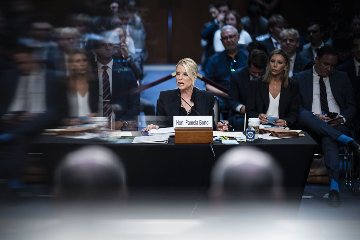 Attorney General Pam Bondi on Capitol Hill in October. (Jabin Botsford/The Washington Post)