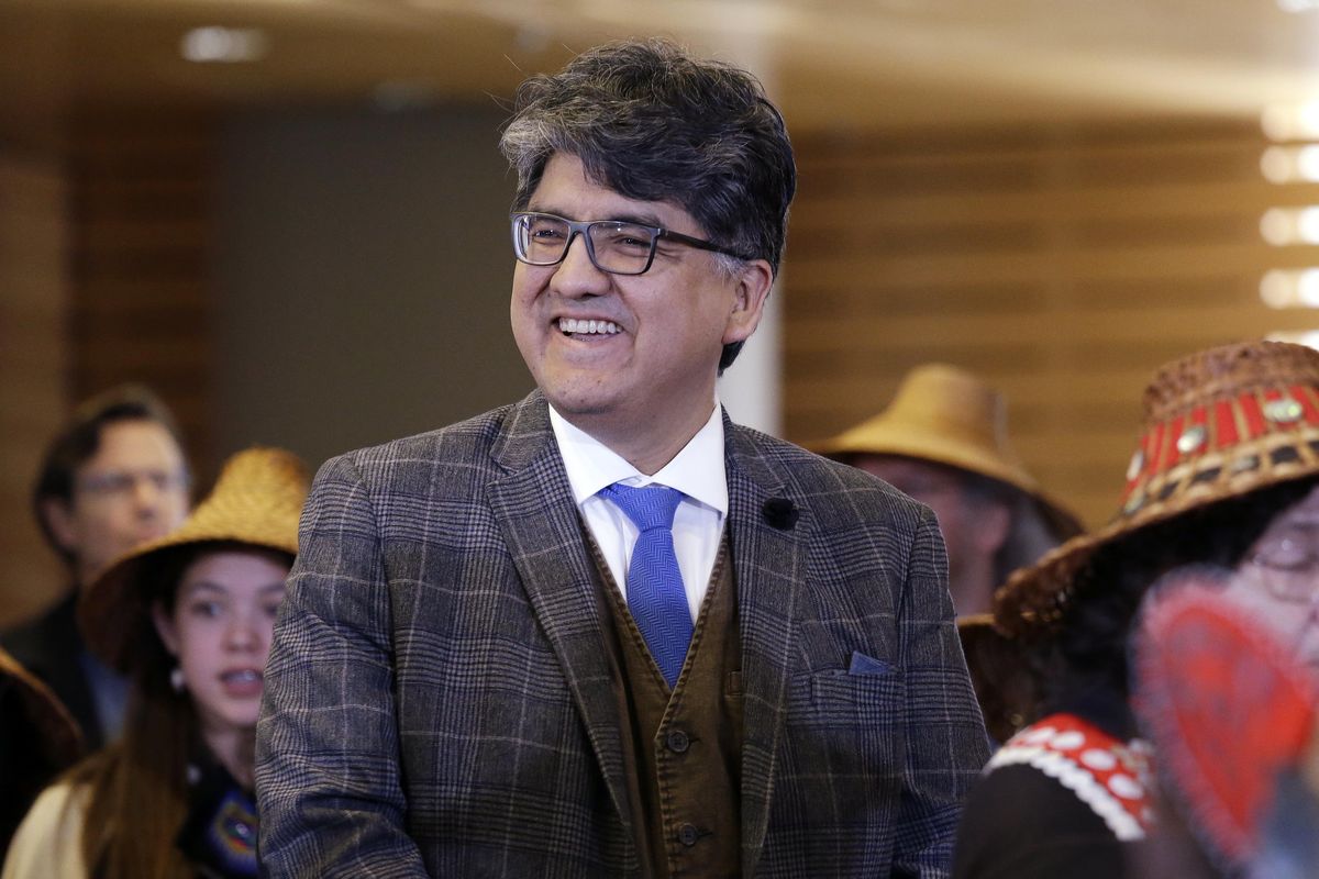 Sherman Alexie’s memoir, “You Don’t Have to Say You Love Me,” was a winner of a 2017 Pacific Northwest Book Award. (Elaine Thompson / AP)