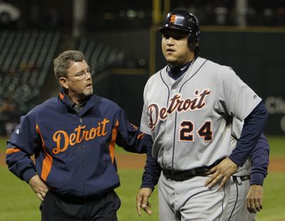 Detroit's Miguel Cabrera leads A.L. in RBIs.  (Associated Press)