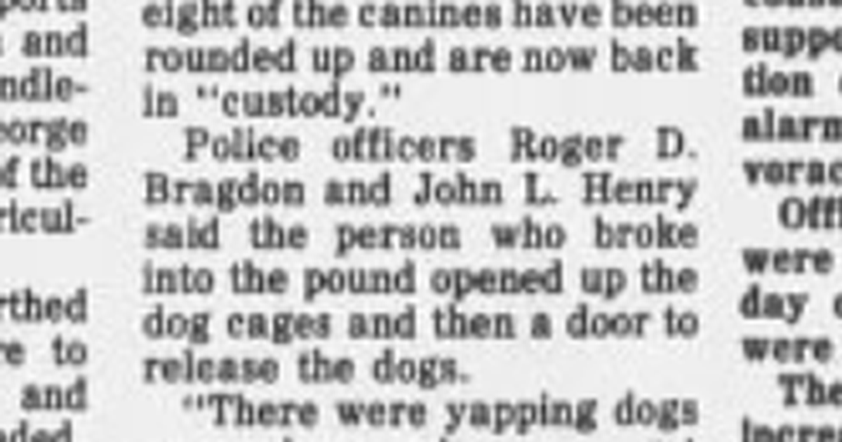 This day in history: 8 of 59 canine escapees avoid returning to pound. Teepees pitched amid tribal gathering near downtown