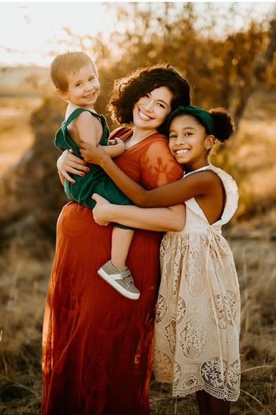 Maria Pia Johnson Barreto with her children Alek, left, and Abrielle.  (Courtesy of Jade Averill)