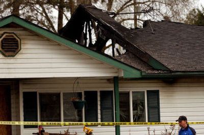 
Garden Homes assisted-living center was further damaged after a fire rekindled Tuesday morning. 
 (Kathy Plonka / The Spokesman-Review)