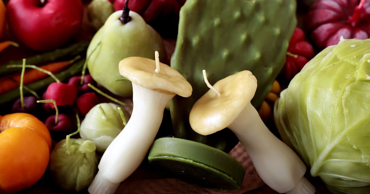 Wait, it's a candle? Her beeswax fruit and veggie ones look so real, you'll want to take a bite