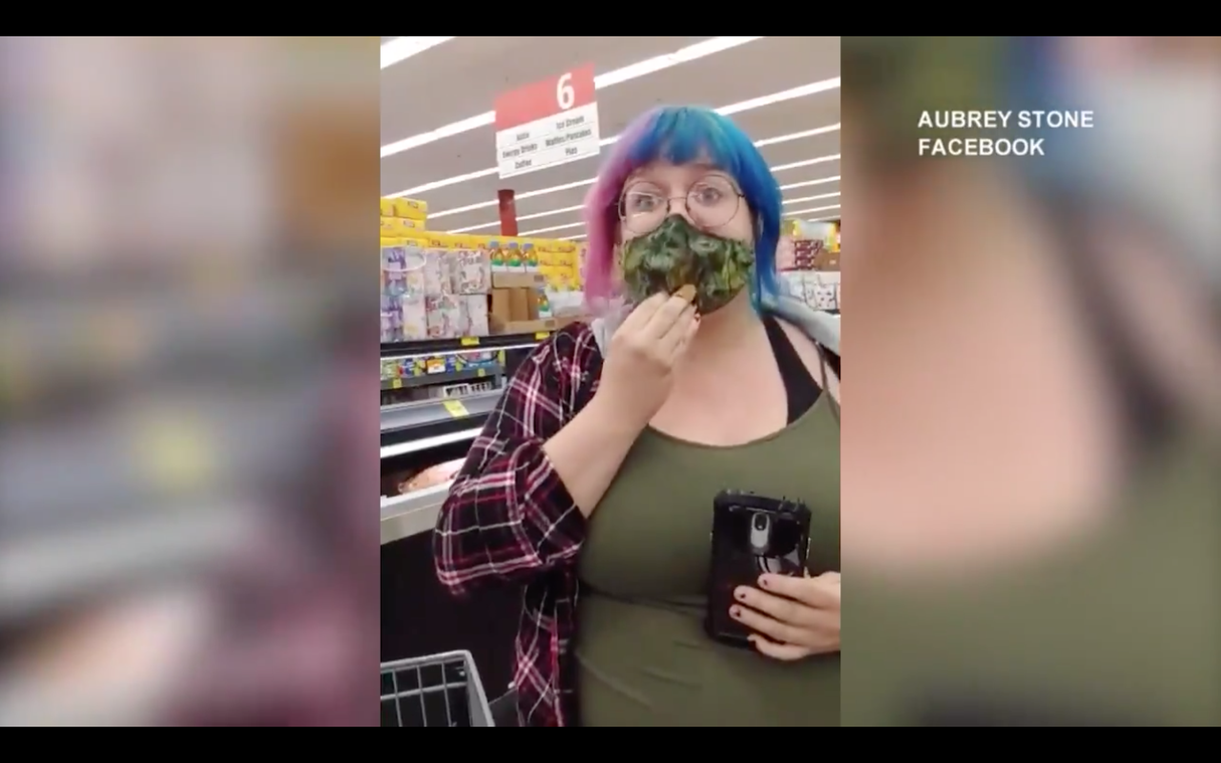 Unmasked family refuses to leave Spokane Valley grocery store, video