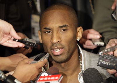 Lakers’ Kobe Bryant talks of NBA title.  (Associated Press / The Spokesman-Review)