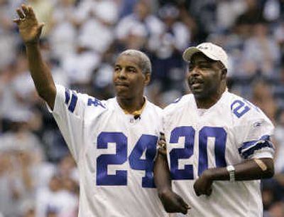 
Former Dallas players Everson Walls, left, and Ron Springs were honored earlier this season in Irving, Texas.Associated Press
 (File Associated Press / The Spokesman-Review)