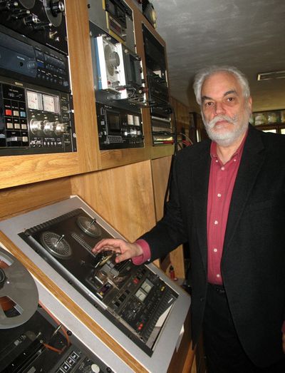 J. David Goldin shows his radio collection in Sandy Hook, Conn. A federal judge in Maryland sentenced a former government employee for stealing thousands of recordings from the National Archive and selling many on eBay. Goldin spotted on eBay a record he’d donated to the archive in the 1970s, setting off an investigation. (Associated Press)