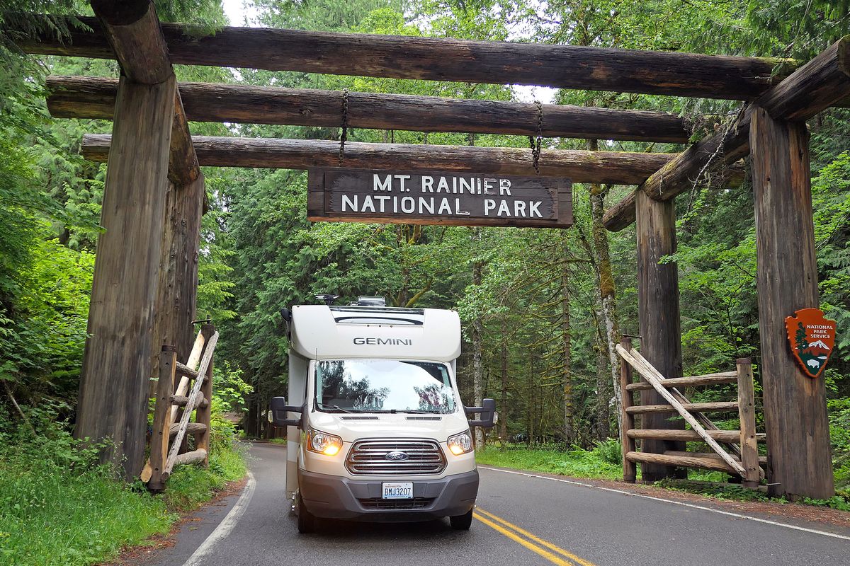 Driving through the Nisqually entrance of Mount Rainier National Park. (John Nelson)