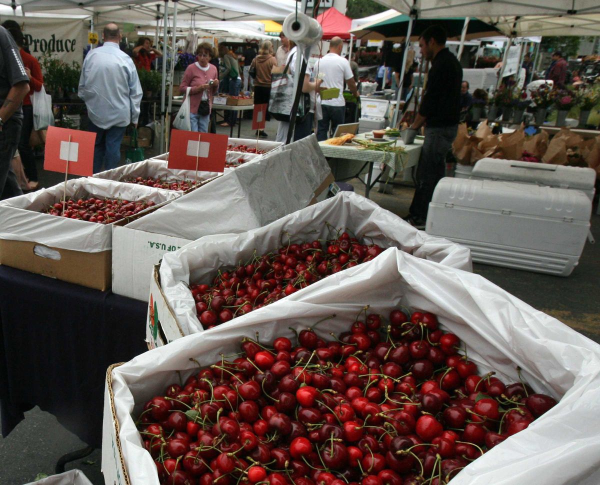 Cherries for sale at the West Seattle Sunday Farmers Market.  Seattle Times (Seattle Times / The Spokesman-Review)