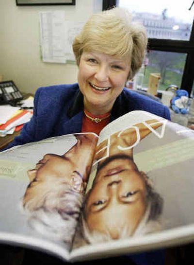 
Washington Sen. Karen Keiser, D-Kent, looks over a magazine touting the latest trends in cosmetic surgery Wednesday in her office at the Capitol in Olympia.
 (Associated Press / The Spokesman-Review)