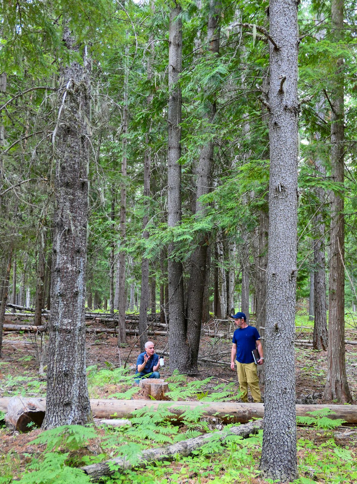 Frank Barrera and Joe Lo Truglio film the new horror movie “Outpost” in Priest Lake in July. Lo Truglio is known for his role as Charles Boyle in the award-winning comedy “Brooklyn Nine-Nine.”  (Kara Baker)