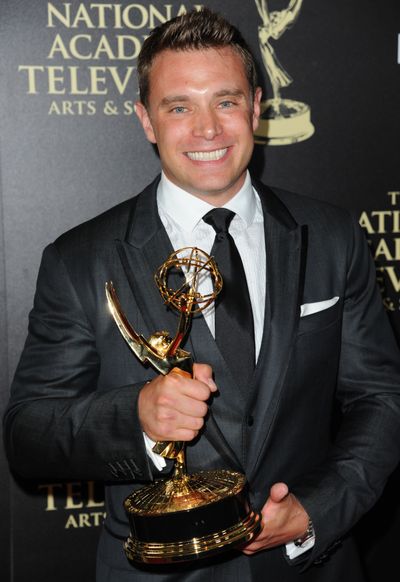 Billy Miller poses after receiving a Daytime Emmy Award in June. (Associated Press)