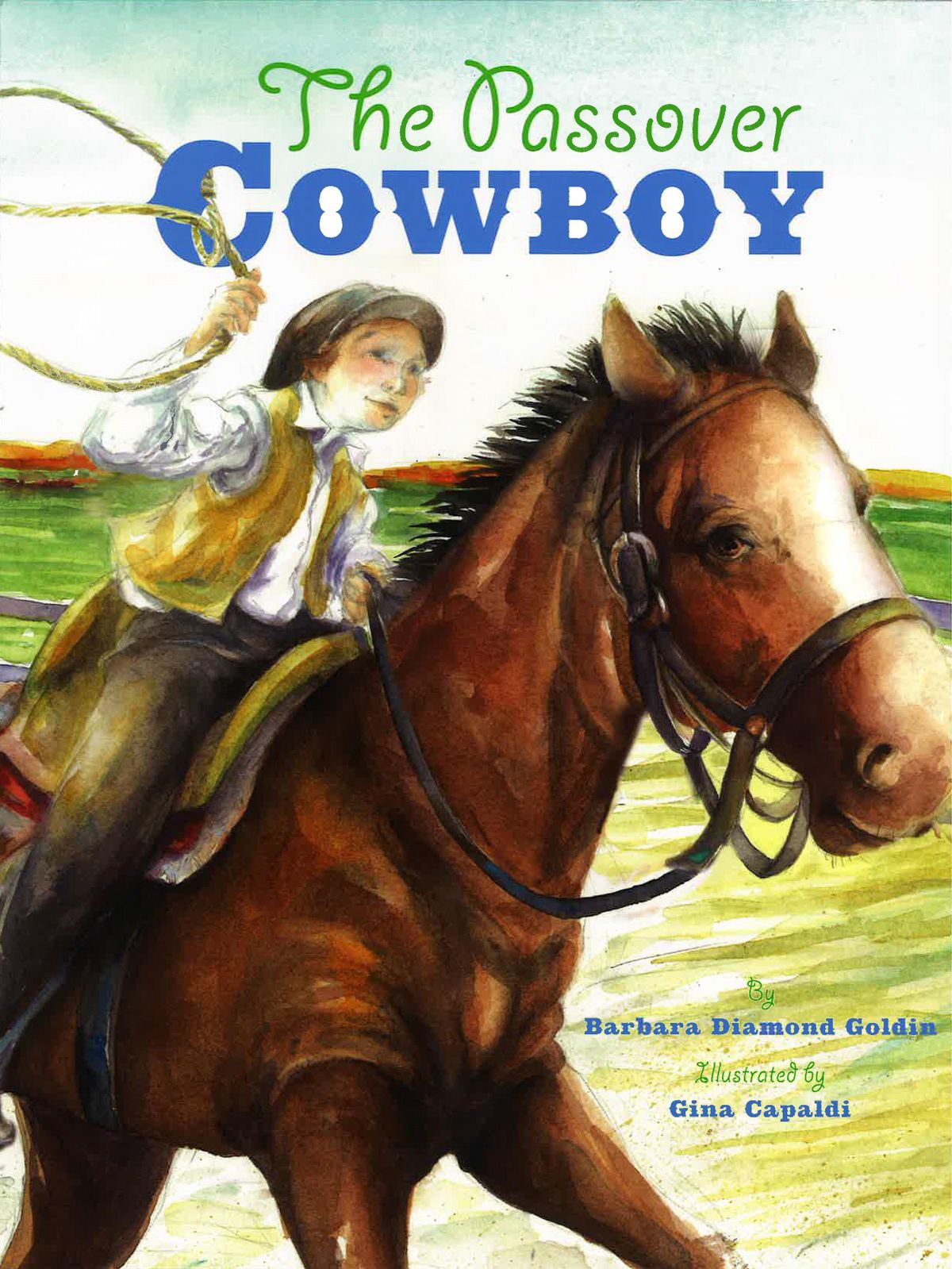 Lush watercolor illustrations of the characters and Argentine landscape give vibrancy to “The Passover Cowboy,” a well-paced story of tradition, family and friendship punctuated with humor and warmth. (Apples and Honey Press / Apples and Honey Press)