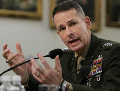 
Gen. Peter Pace, chairman of the Joint Chiefs of Staff, testifies. 
 (Associated Press / The Spokesman-Review)