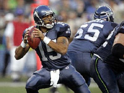 
Seattle backup QB Seneca Wallace was 11 for 17 in the exhibition. 
 (Associated Press / The Spokesman-Review)