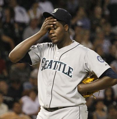 M’s starting pitcher Michael Pineda had to wonder what happened to all the runs. (Associated Press)