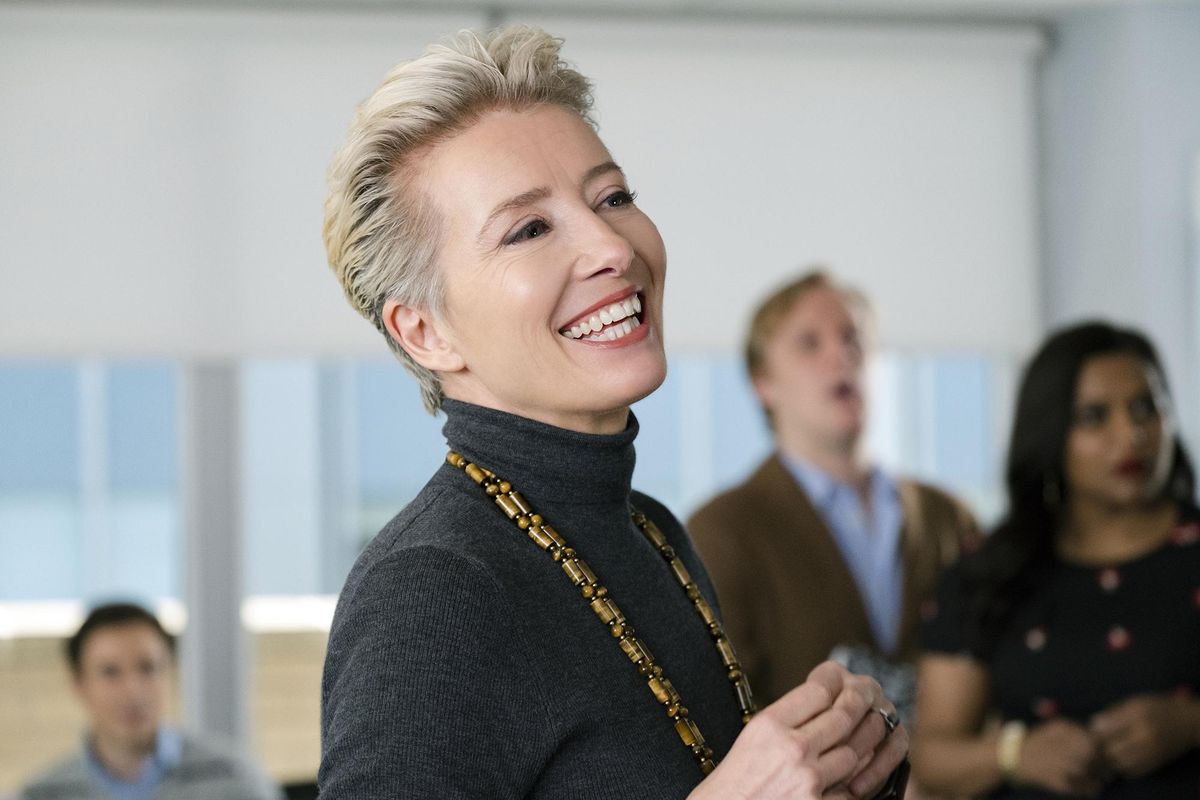 Emma Thompson plays an acerbic TV talk-show host who is about to be replaced after 28 years in “Late Night.” (Emily Aragones / Amazon Studios)
