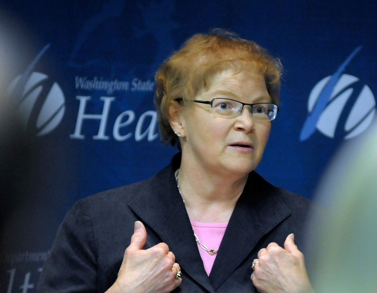 Washington State Secretary of Health Mary Selecky announces on Wednesday August 20, 2008, the approval of sale of Deaconess Medical Center and Valley Hospital and Medical Center to Community Health Systems of Tennessee (CHRISTOPHER ANDERSON/The Spokesman-Review)