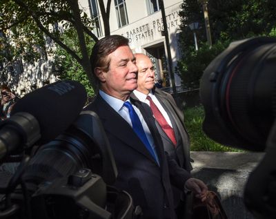 Paul Manafort, former campaign manager to Donald Trump, outside U.S. District Court in Washington in 2017.  (Bill O'Leary/The Washington Post)