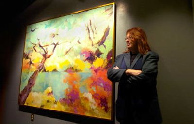 
Spokane artist Christine Kimball has an exhibit hanging in the Kress Gallery on the third floor of River Park Square. Her large piece entitled 