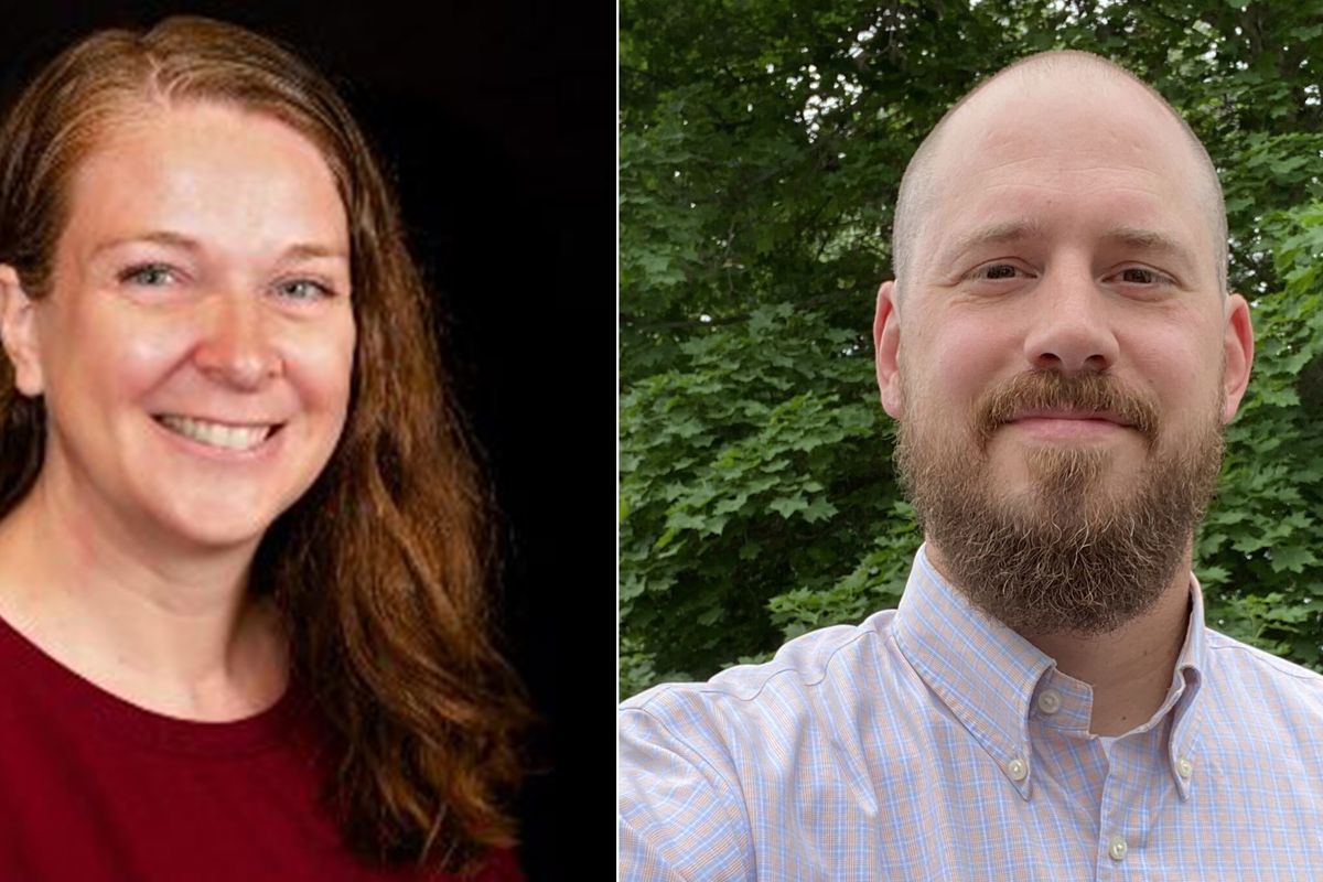 Gina Langbehn, left, and incumbent Craig Phillips are candidates for Deer Park School Board’s District 1 seat in the November 2023 election.  (Courtesy photos)